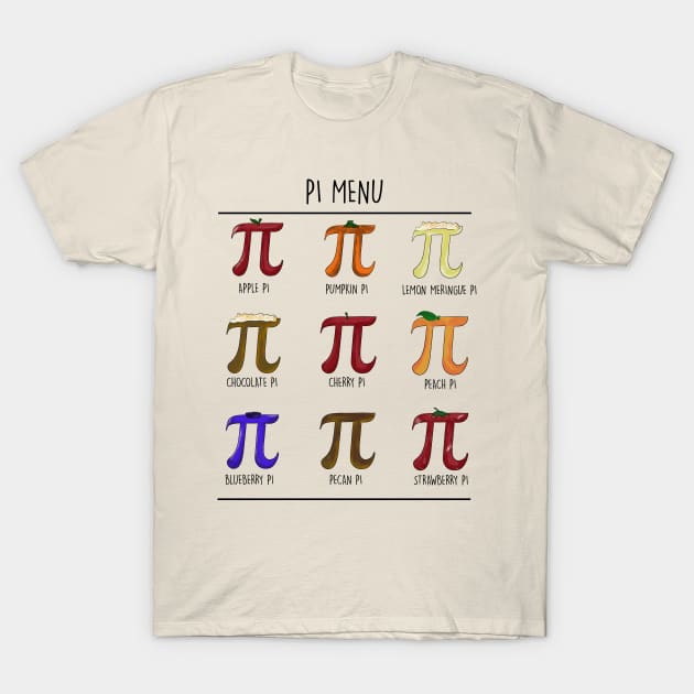 Pi Menu Chart Pie Day T-Shirt by FanaticTee